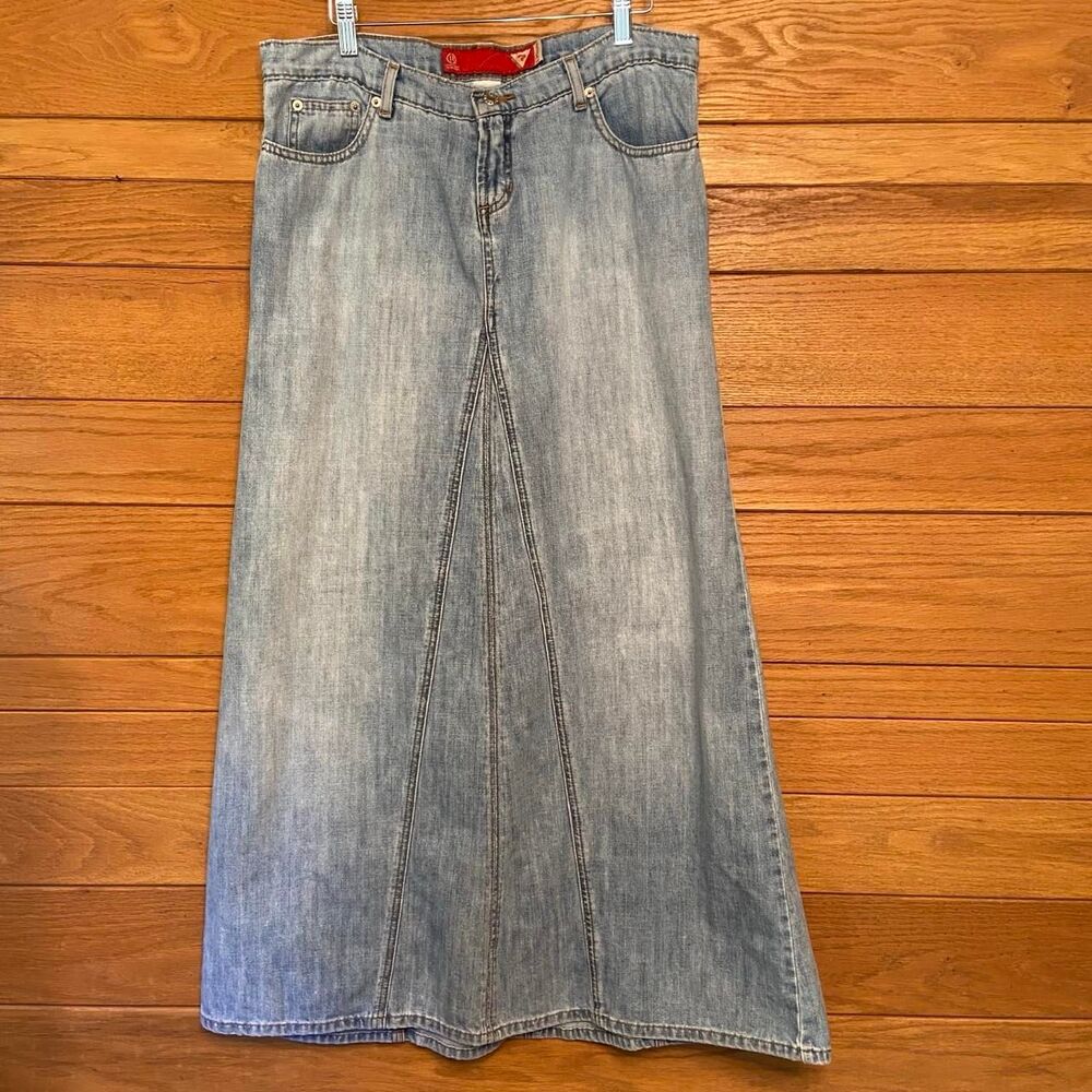 Guess vintage 90s Y2K denim maxi skirt
